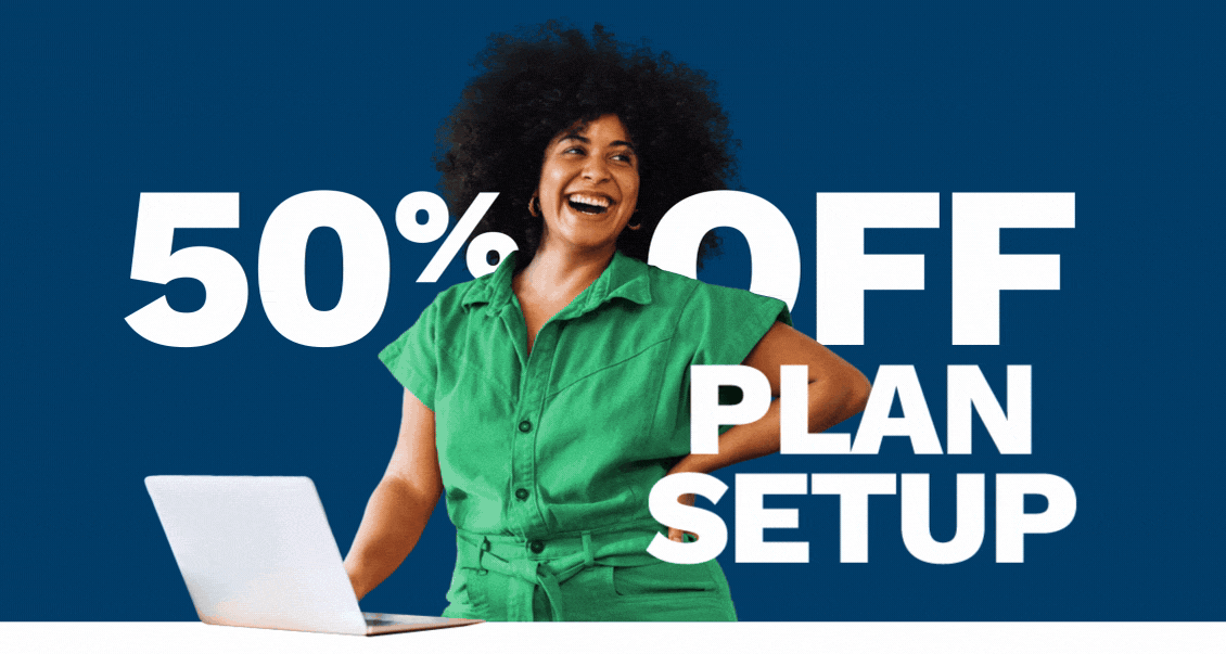 50% off 401(k) plan setup — May Sale